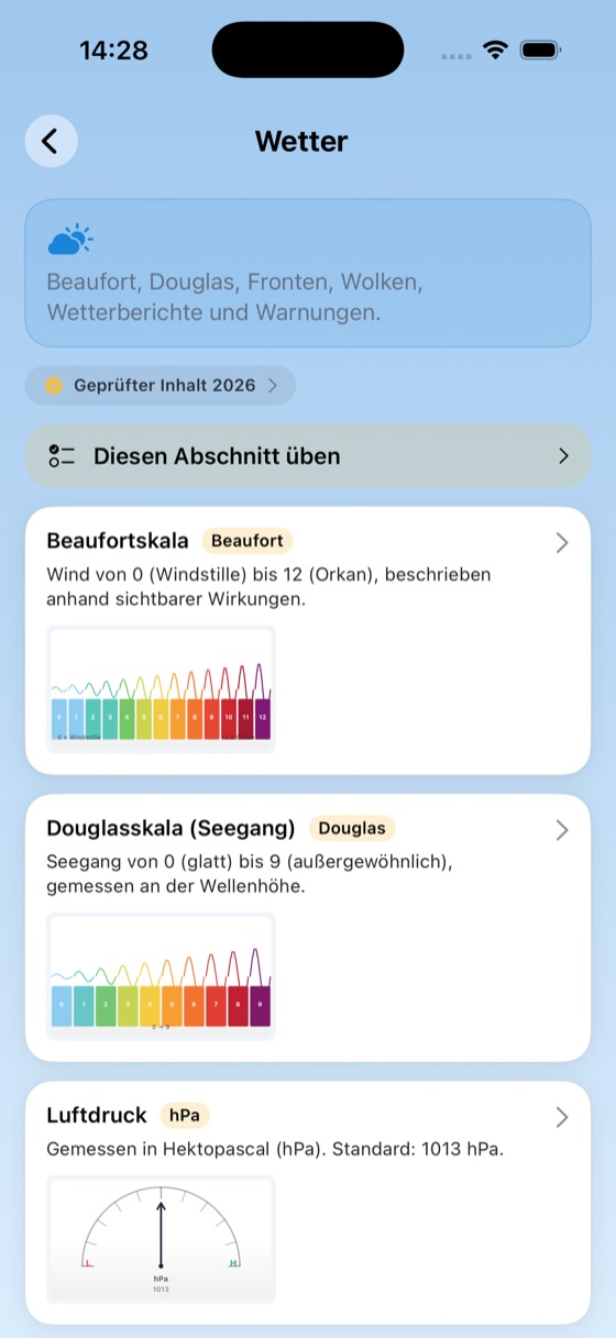 Seewetter: Beaufort- und Douglas-Skala