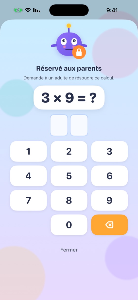La vérification par multiplication affichée avant un achat